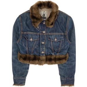 Jean Paul Gaultier 1994 Fantaisie Cropped Trucker Jacket